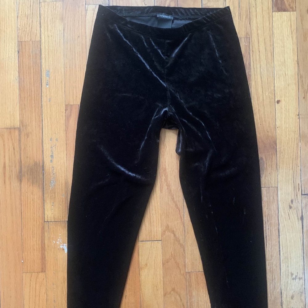 Black velvety pants